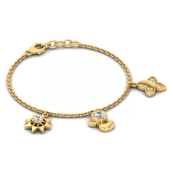 Alluring Woven Diamond Bracelet - View 4