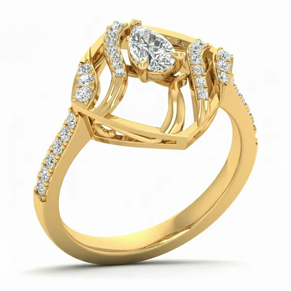 Bold Accent Diamond Ring - Laboratory-Grown Diamond Ladies Ring