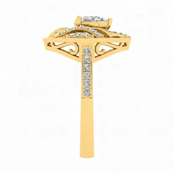 Bold Accent Diamond Ring - View 4