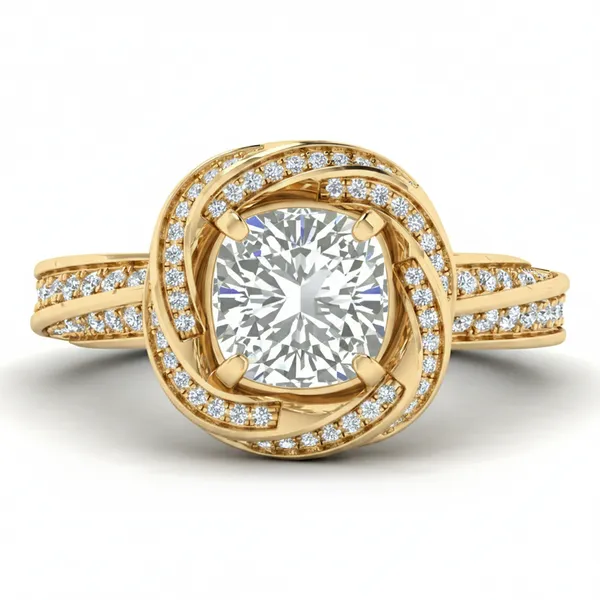 Stately Signet Diamond Ring - View 2