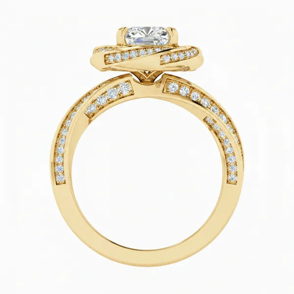 Stately Signet Diamond Ring - View 3
