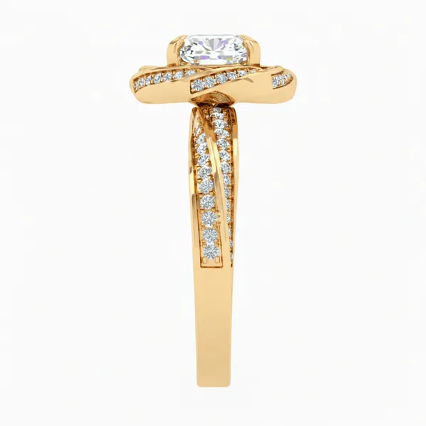 Stately Signet Diamond Ring - View 4