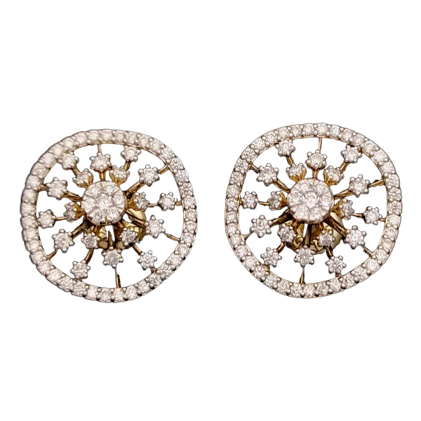 Delicate Meadow Diamond Earring & Mangalsutra Set - View 2