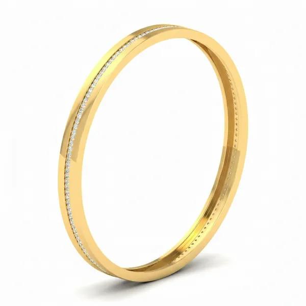 Iconic Sculpted Diamond Bangle - View 2