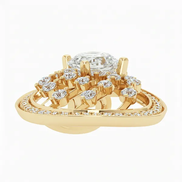Lustrous Horseshoe Diamond Pendant - View 4
