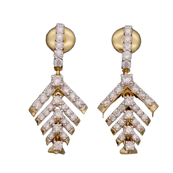 Regal Mirage Diamond Earring & Mangalsutra Set - View 2