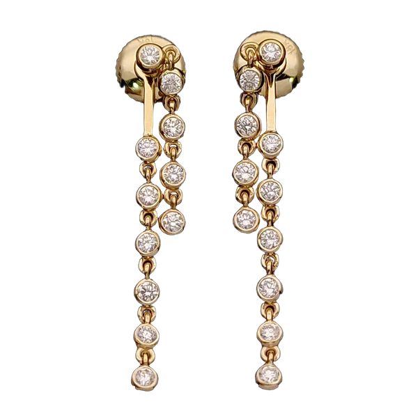 Delicate Halo Diamond Earrings - View 2