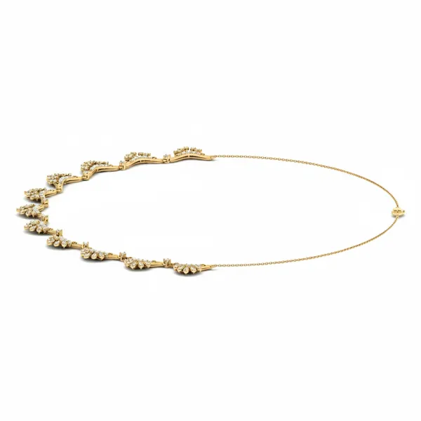 Regal Diamond-Line Diamond Necklace - View 2