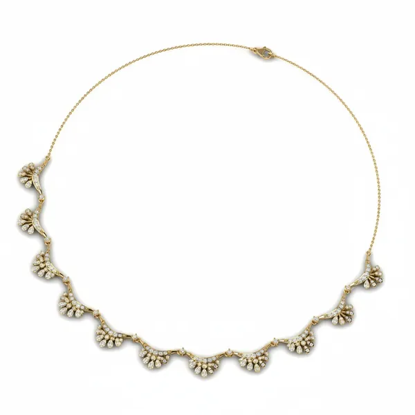 Regal Diamond-Line Diamond Necklace - View 3