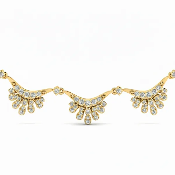 Regal Diamond-Line Diamond Necklace - View 4