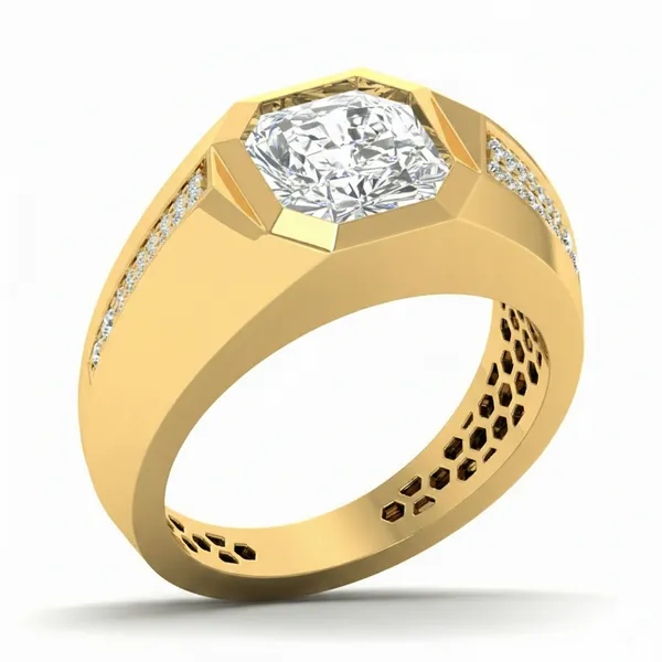 Ornate Prong Diamond Ring - Laboratory-Grown Diamond Ladies Ring
