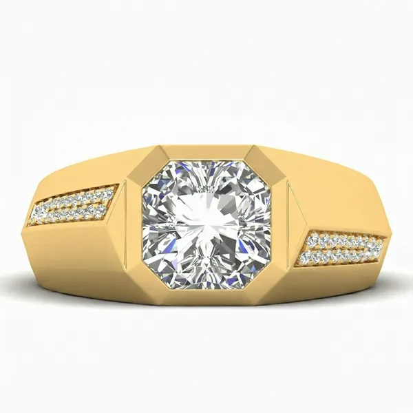 Ornate Prong Diamond Ring - View 2