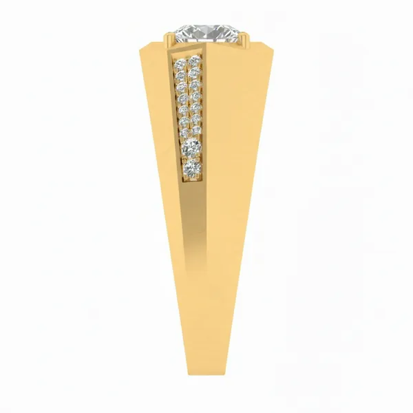 Ornate Prong Diamond Ring - View 4