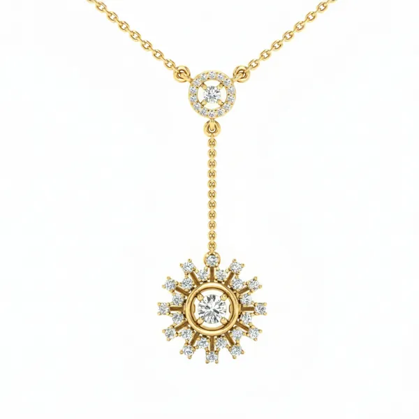 Vivid Channel Diamond Necklace - View 4