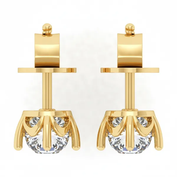Lairesse Solitaire Earrings - View 4