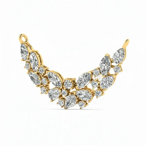 Striking Modern Diamond Mangalsutra - View 2