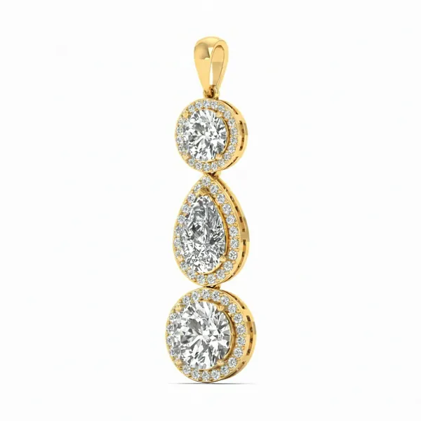 Glamorous Minimalist Diamond Pendant - View 2