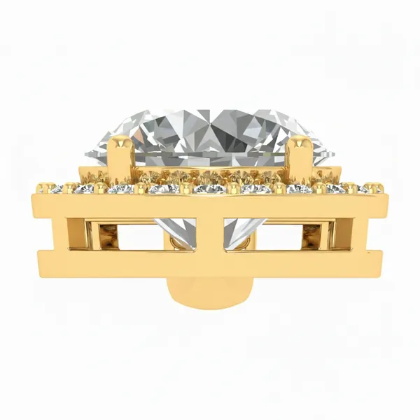 Glamorous Minimalist Diamond Pendant - View 4