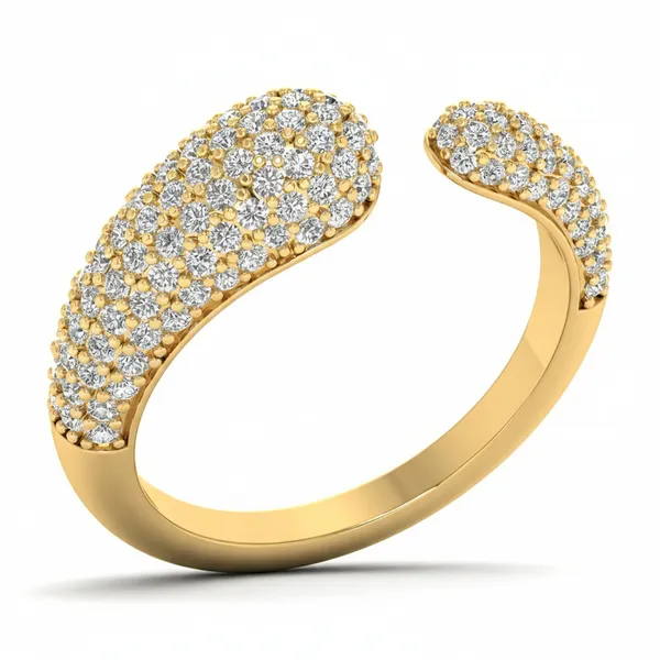 Sophisticated Lattice Diamond Ring - Laboratory-Grown Diamond Ladies Ring