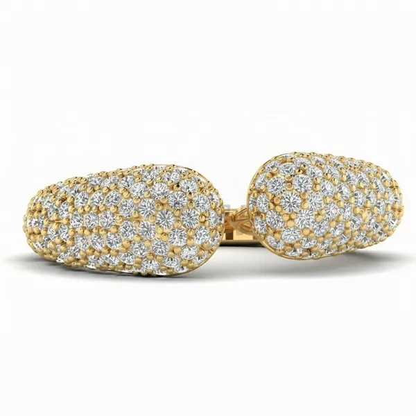 Sophisticated Lattice Diamond Ring - View 2