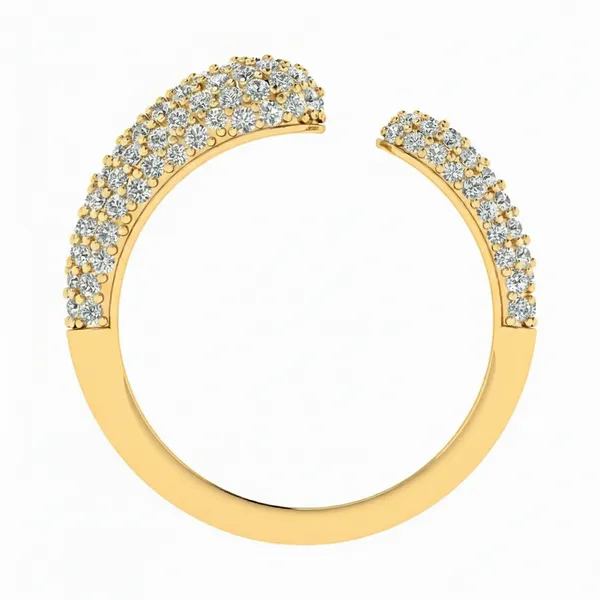Sophisticated Lattice Diamond Ring - View 3