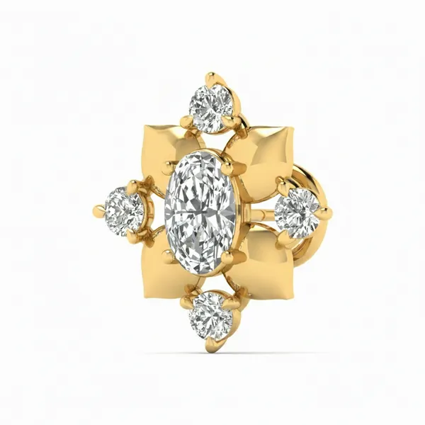 Alluring Aurora Diamond Nosepin - View 2