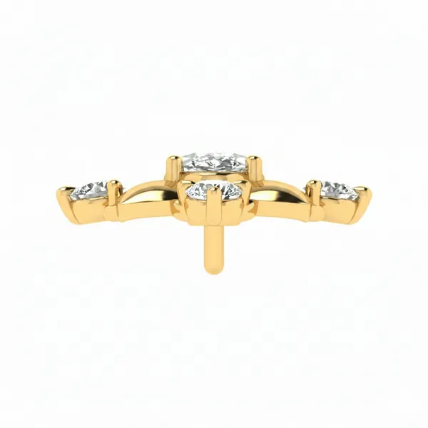 Alluring Aurora Diamond Nosepin - View 4