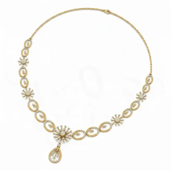 Regal Modern Diamond Necklace - View 3