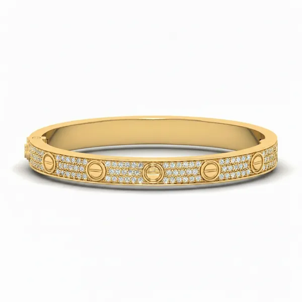 Opulent Pave Diamond Bangle - Laboratory-Grown Diamond Bangle