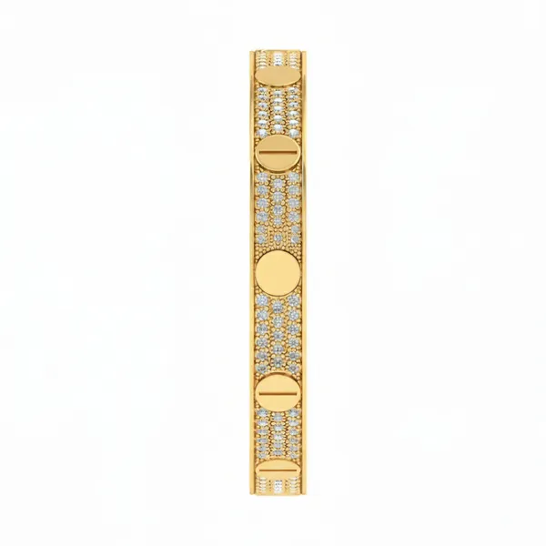 Opulent Pave Diamond Bangle - View 4