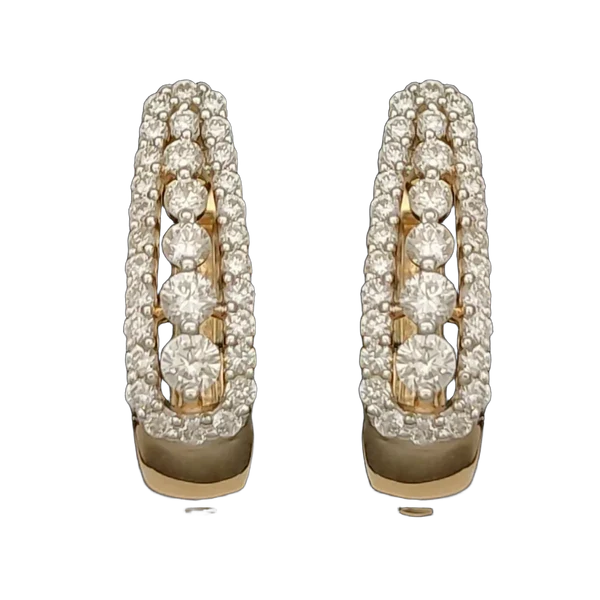 Elegant Lattice Diamond Bali Earrings MNEB1204