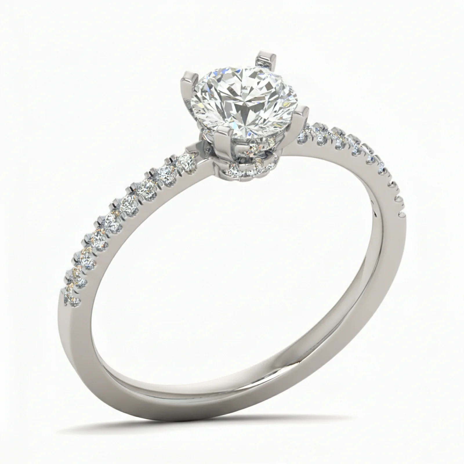 Shimmering Dome Diamond Ring - Laboratory-Grown Diamond Ladies Ring