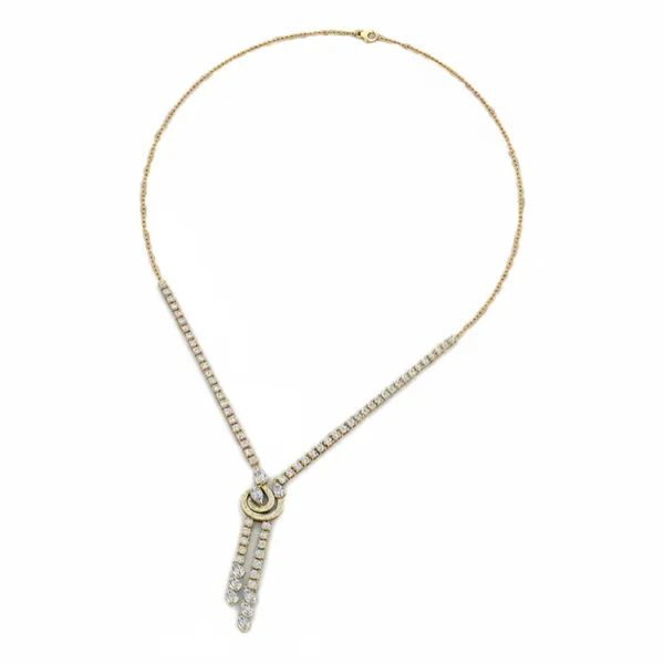 Radiant Accent Diamond Necklace - View 3