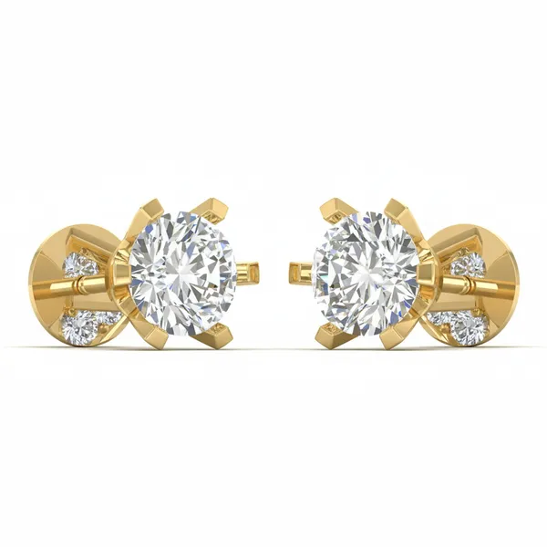 The Dolcezza Snowflake Diamond Studs - View 2