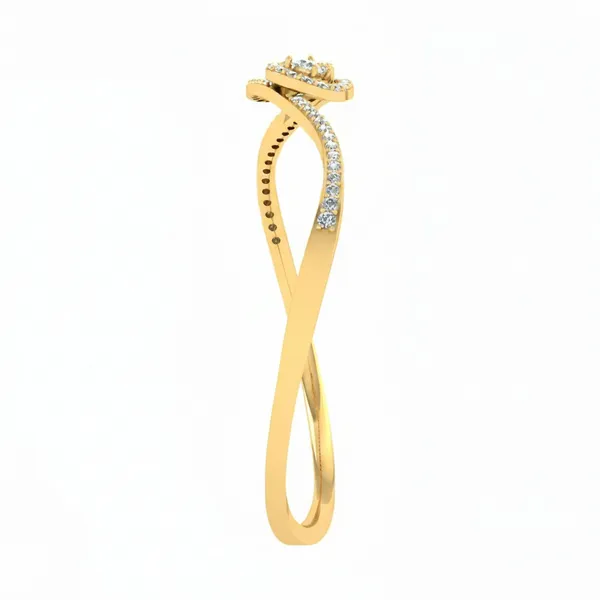 Polished Cuff Diamond Bangle - View 4