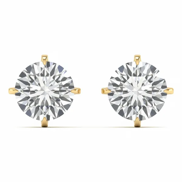 The Naiara Medallion Solo Stone Earrings - Laboratory-Grown Diamond Earrings