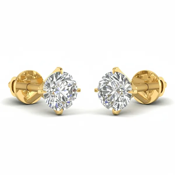 The Naiara Medallion Solo Stone Earrings - View 2