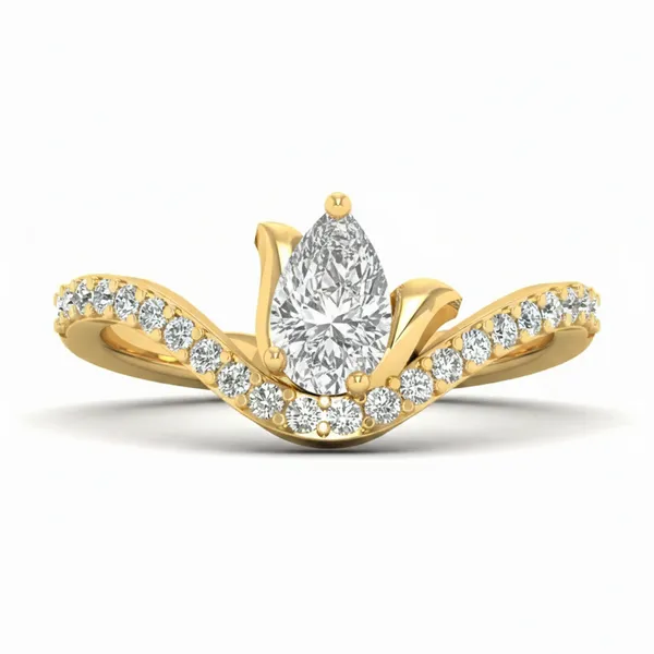 Serene Prong Diamond Ring - View 2