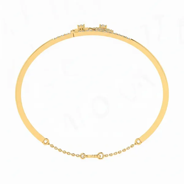 Ethereal Cuff Diamond Bangle - View 3