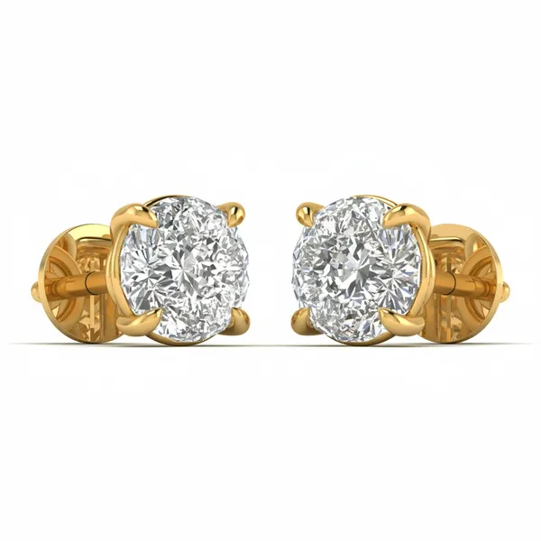 Kensington Filigree Diamond Studs - View 2