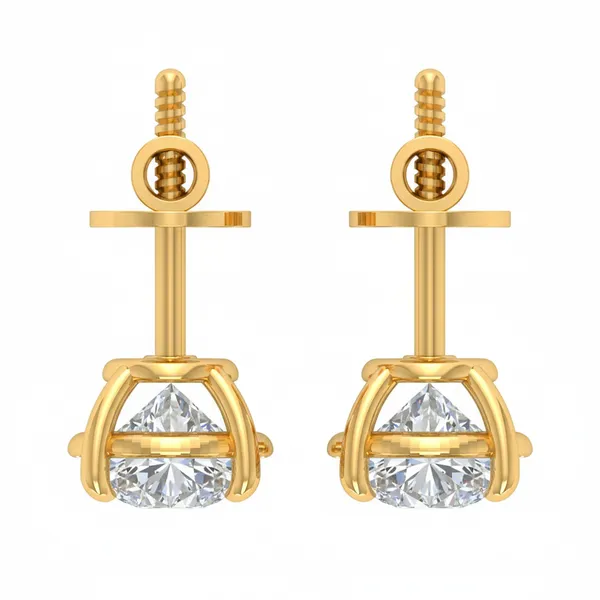 Kensington Filigree Diamond Studs - View 4
