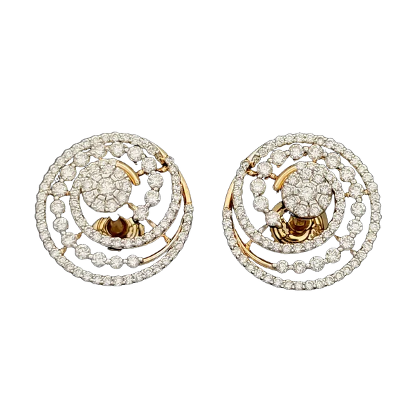 Elegant Crest Diamond Earrings MNER1149