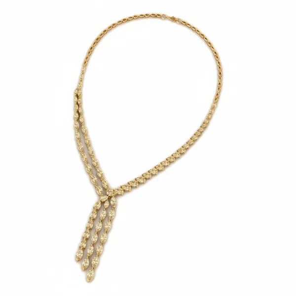 Stunning Halo Diamond Necklace - View 3