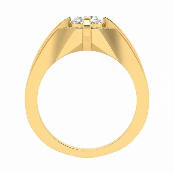 Captivating Ribbon Diamond Ring - View 3