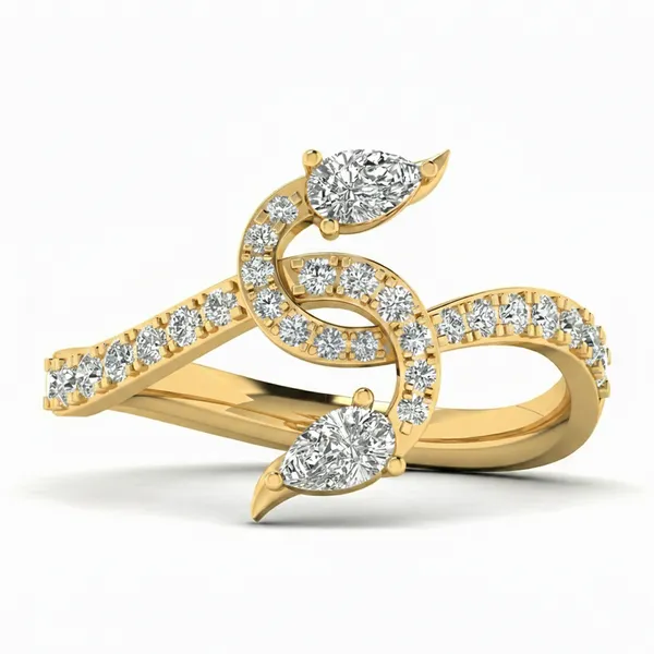 Glittering Stackable Diamond Ring - View 2