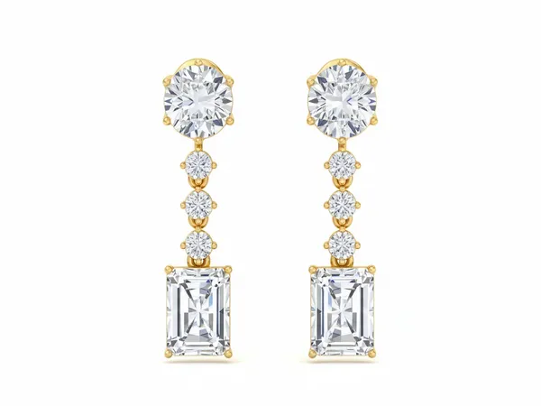 The Zarafina Rosette Accent Studs - Laboratory-Grown Diamond Earrings