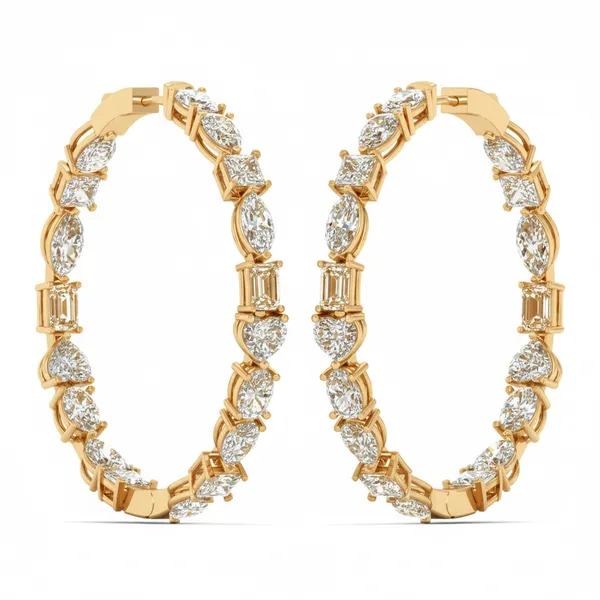 The Elysian Lattice Drop Earrings - View 2