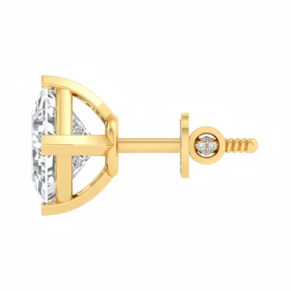 Yasmine Lattice Solitaire Studs - View 3