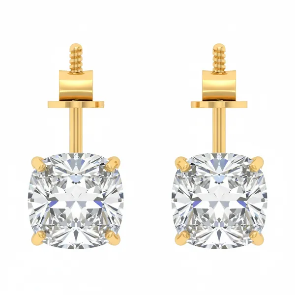 Yasmine Lattice Solitaire Studs - View 4