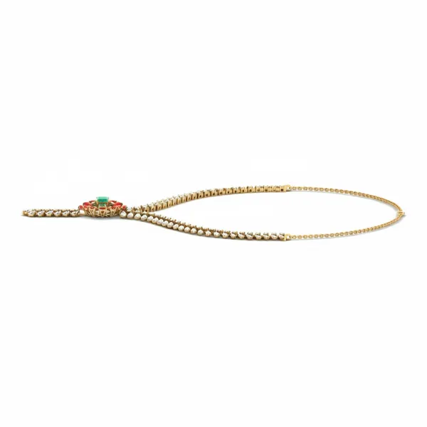 Delicate Art Deco Diamond Necklace - View 2
